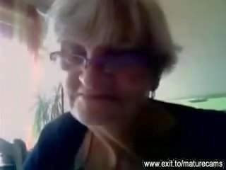 55 years old granny clips her big tits on cam mov