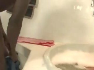Hairy Blonde perfected in Bathroom, Free sex movie film a4